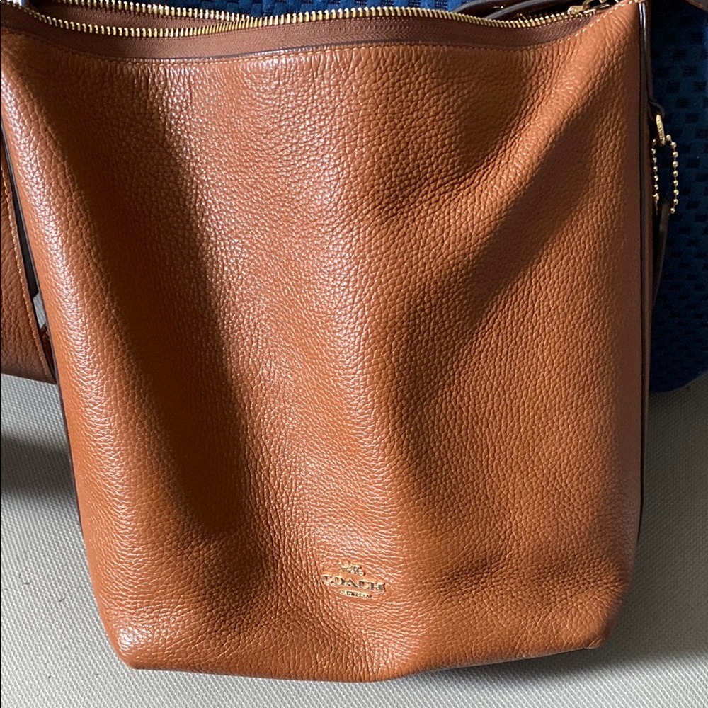 Coach Val Saddle Leather Shoulder Bag